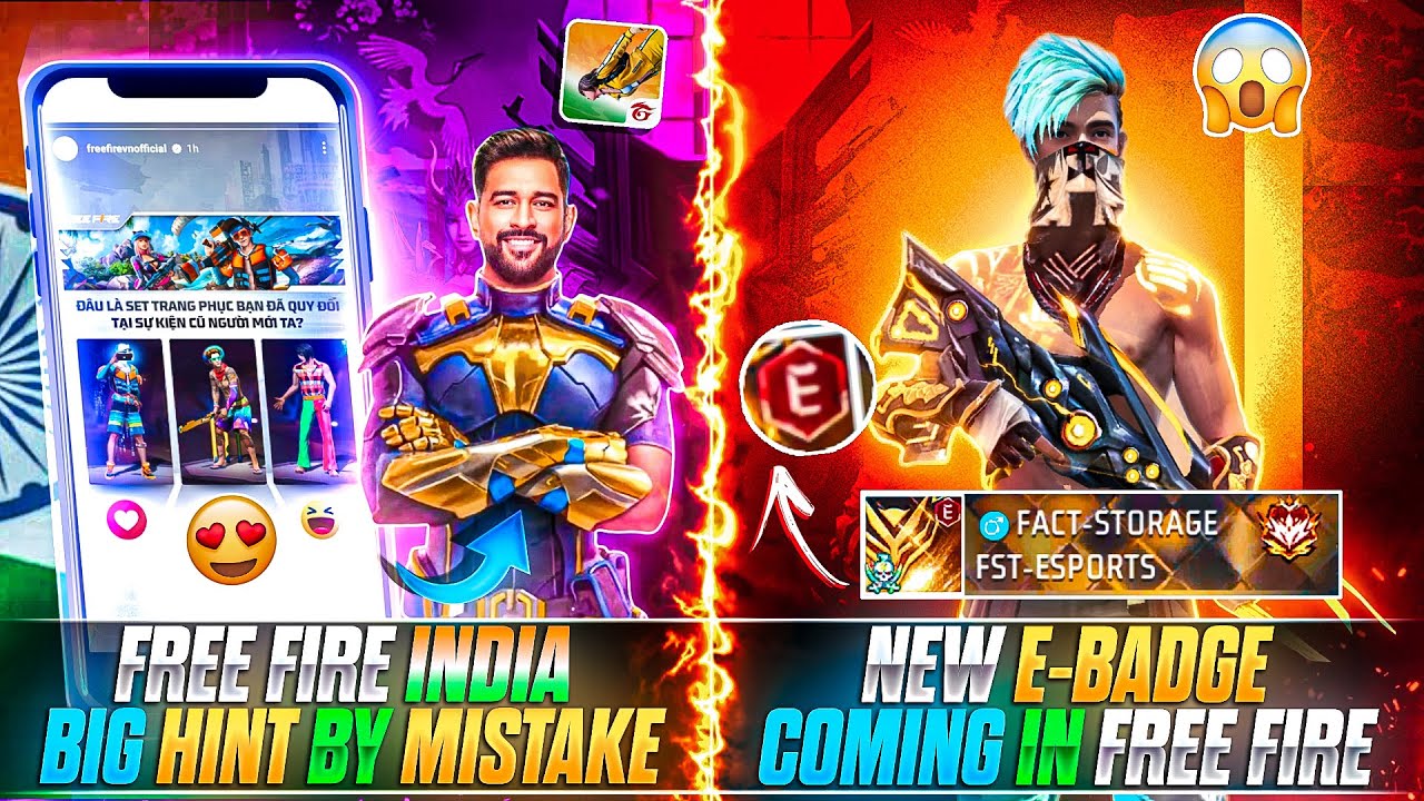 Free Fire India Update & New E-Badge Leaks Explained