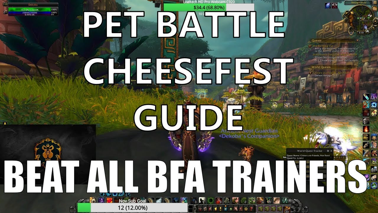 Cheese BfA Pet Battles with Level 1 Pets Strategy