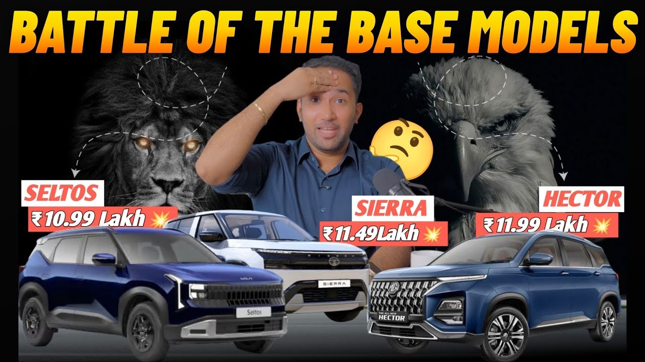 Best Base SUV Under ₹12 Lakh? Kia Seltos vs Tata Curvv vs MG Hector