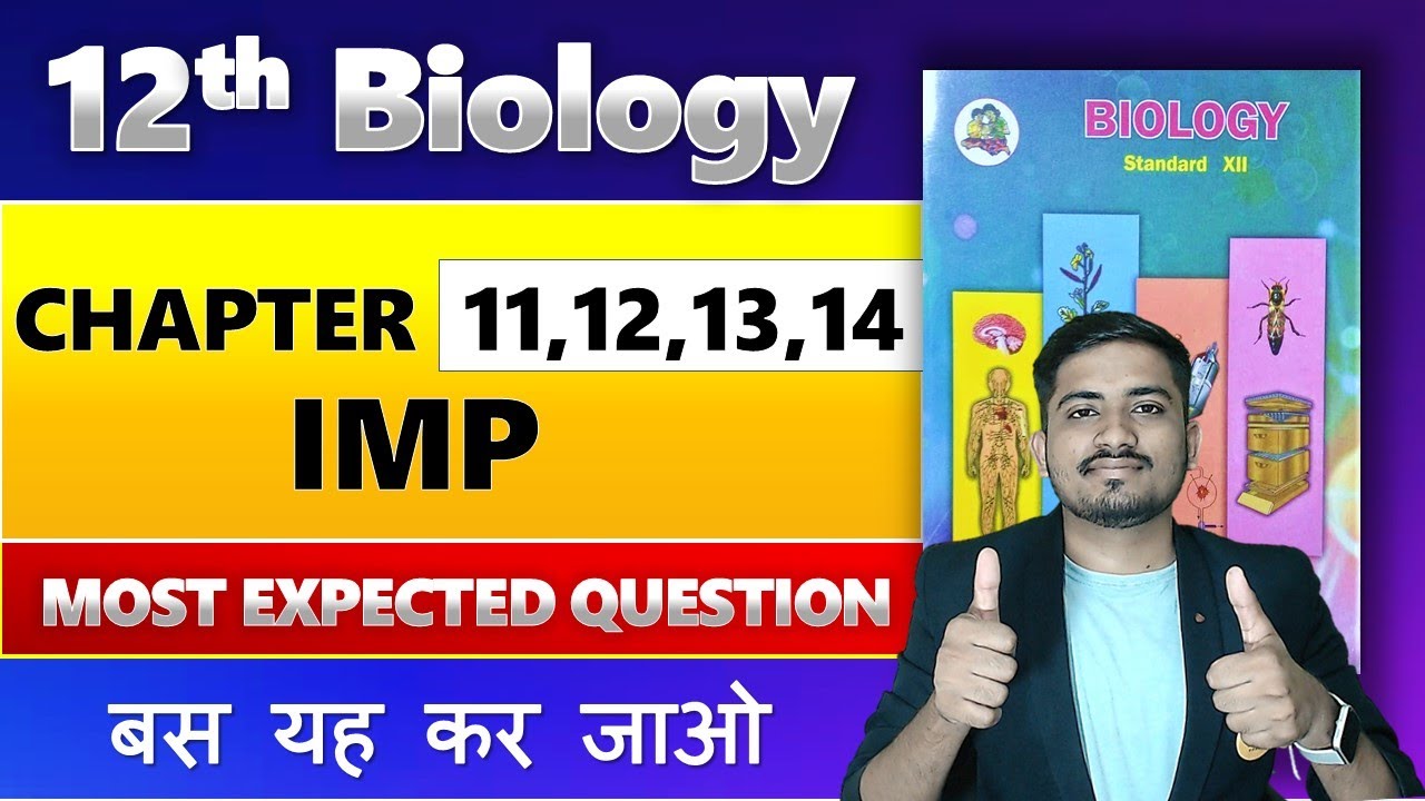 CBSE Class 12 Biology: Most Expected Questions (Chapters 12-15)