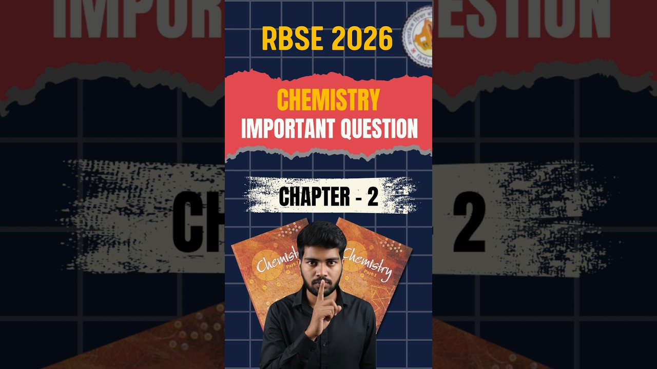 Class 12 Chemistry Ch 2: Most Important Topics for RBSE 2026 Exams