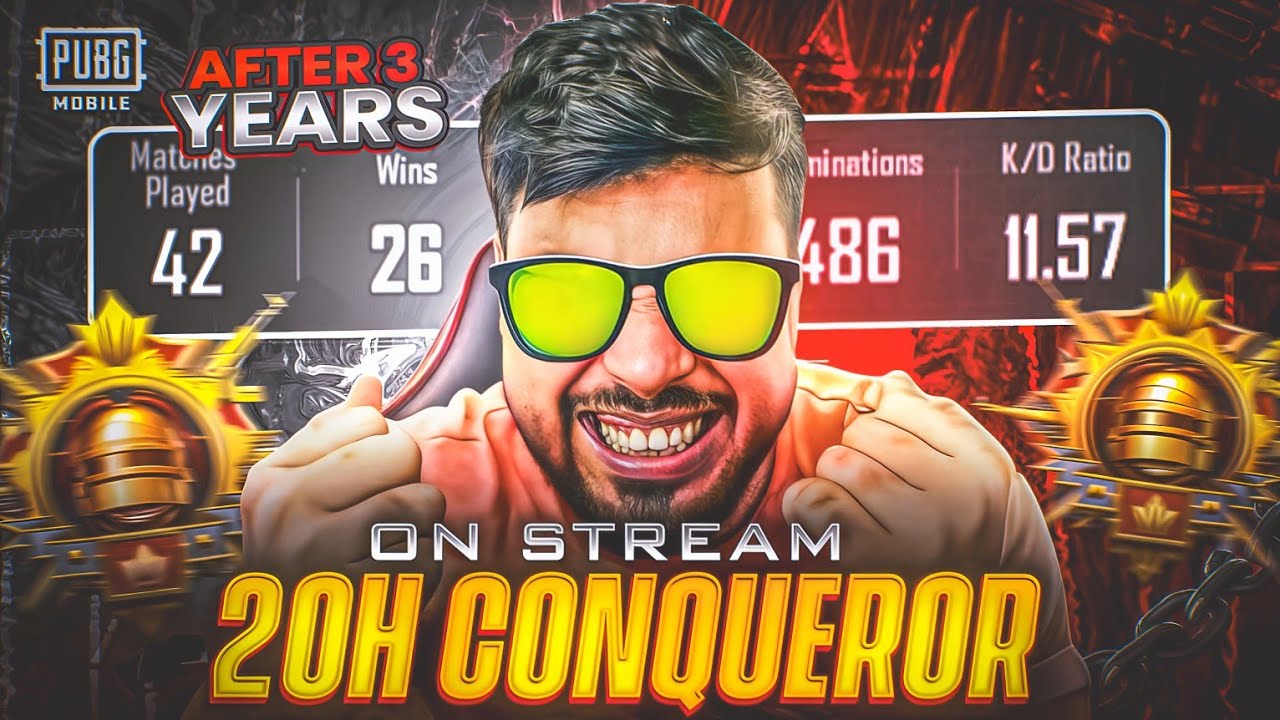 PUBG Conqueror in 20 Hours: Live Stream Challenge Breakdown