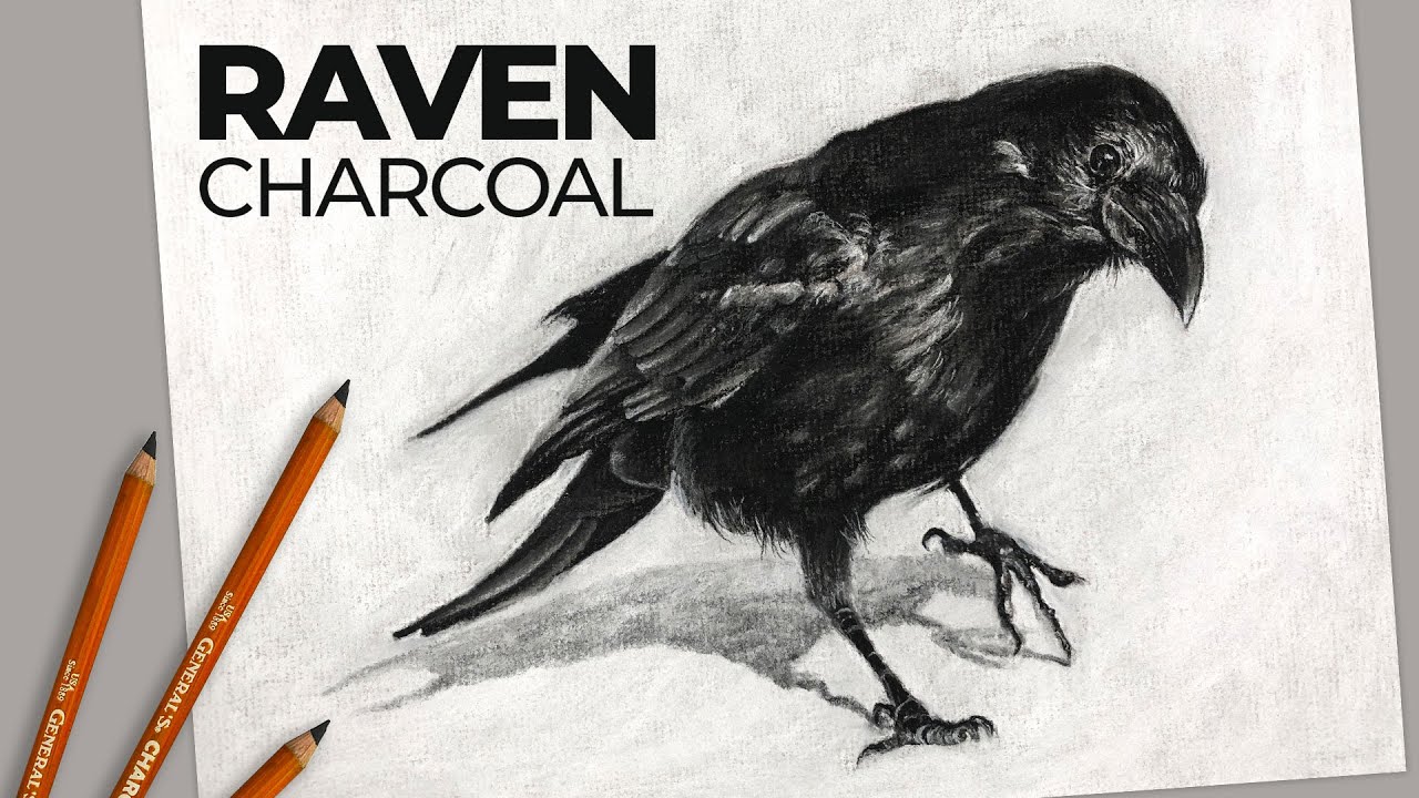 Master Charcoal Raven Drawing: Techniques on Toned Paper
