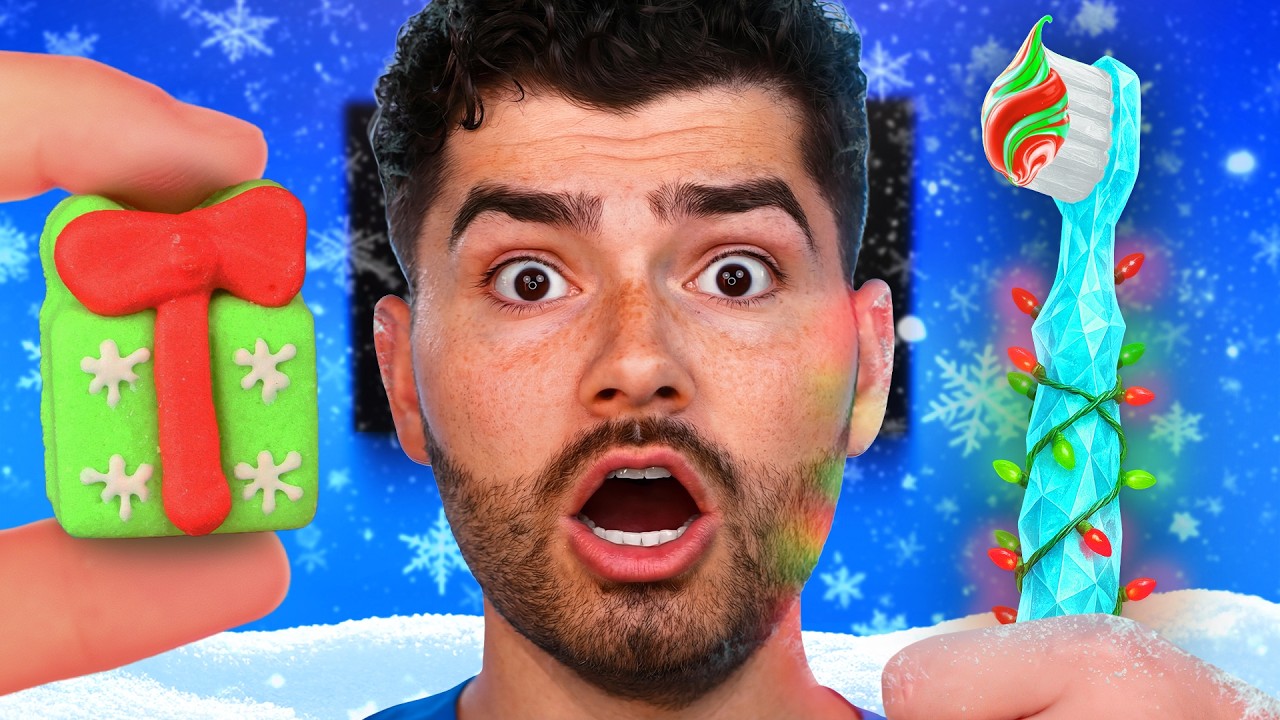 Ultimate Exotic Holiday Snack Taste Test & Santa Cookie