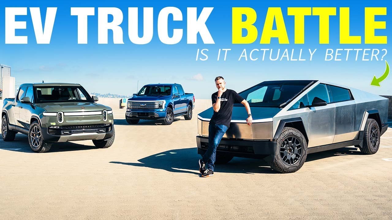Tesla Cybertruck vs Rivian R1T vs Ford F-150 Lightning: Ultimate Electric Truck Showdown