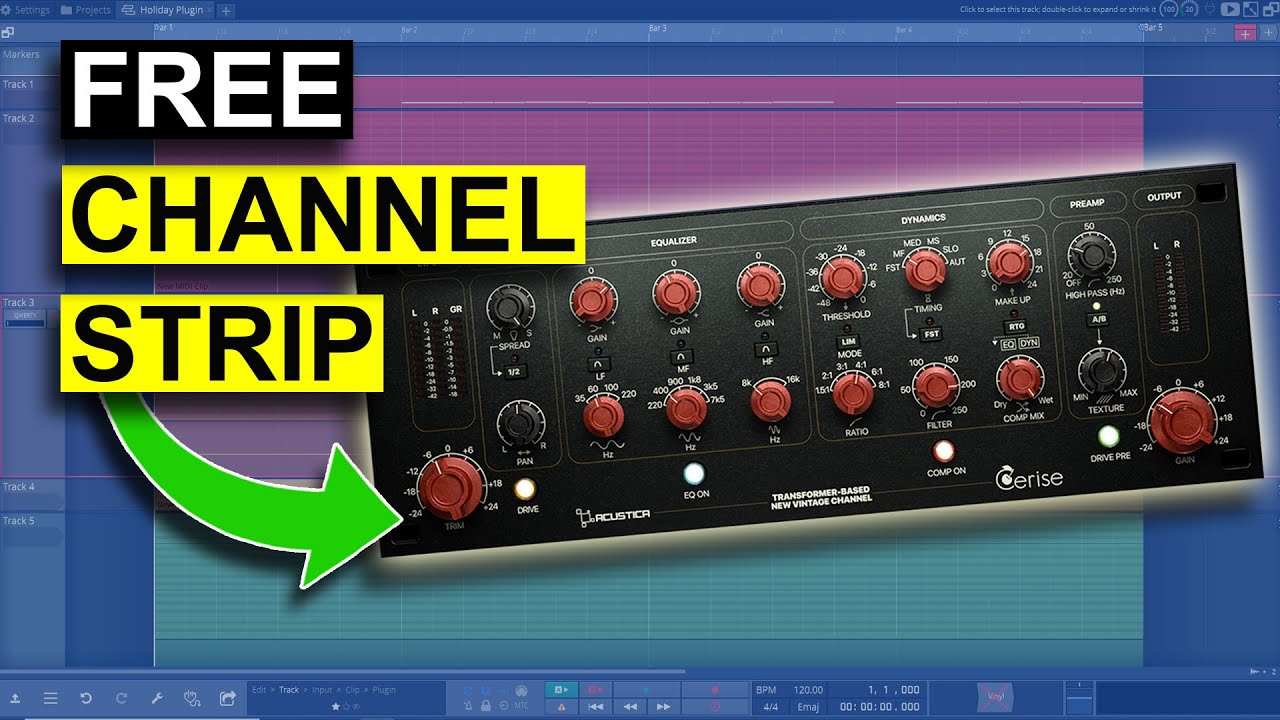 Acustica Audio Cerise Review: Free British Channel Strip Plugin