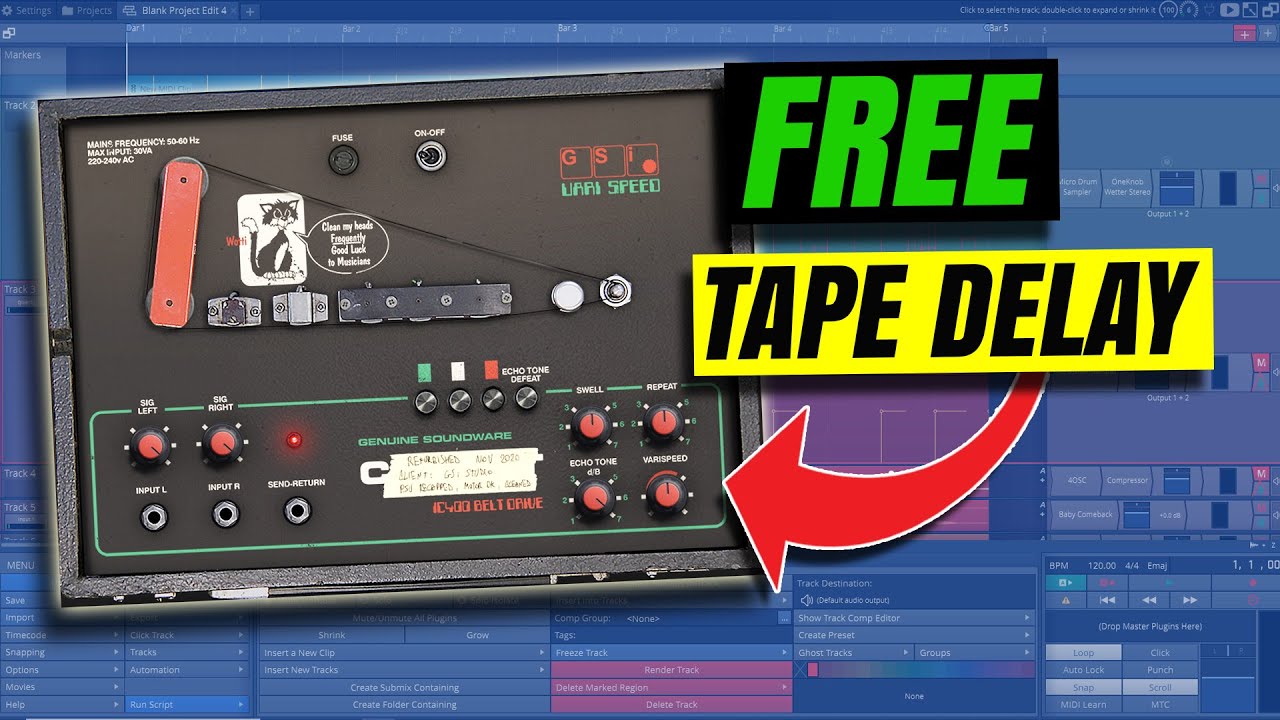 GSI Varispeed: Free Vintage Tape Delay Plugin for Authentic Character
