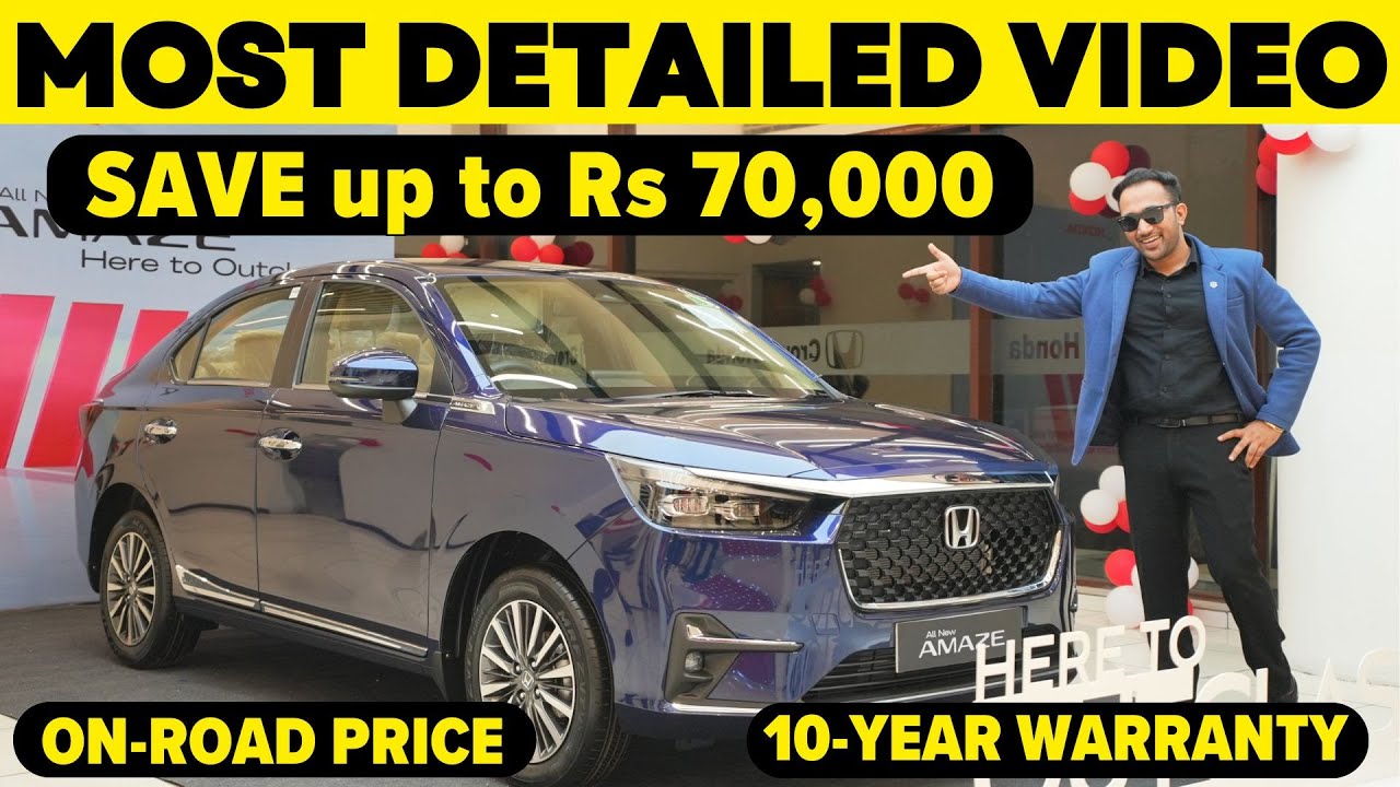 Honda Amaze 2024: Save ₹77,000 & 10-Year Warranty Explained
