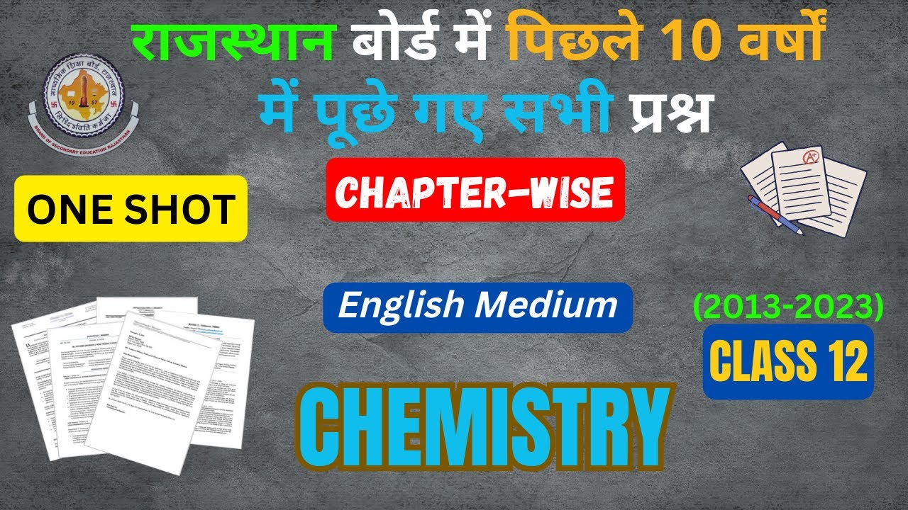 Top 20 Repeated Chemistry Board Exam Questions | Chapter-Wise Guide