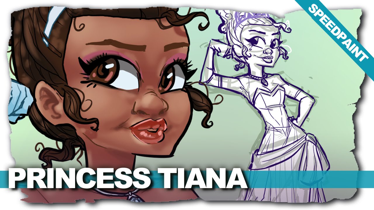 How to Draw Princess Tiana: Digital Art Tutorial with Soft Shading