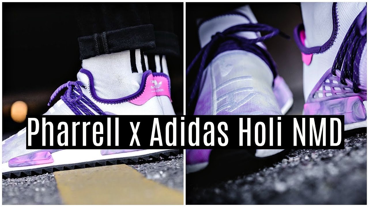 Pharrell NMD Hu Holi Pink Glow Review: On-Foot & Details