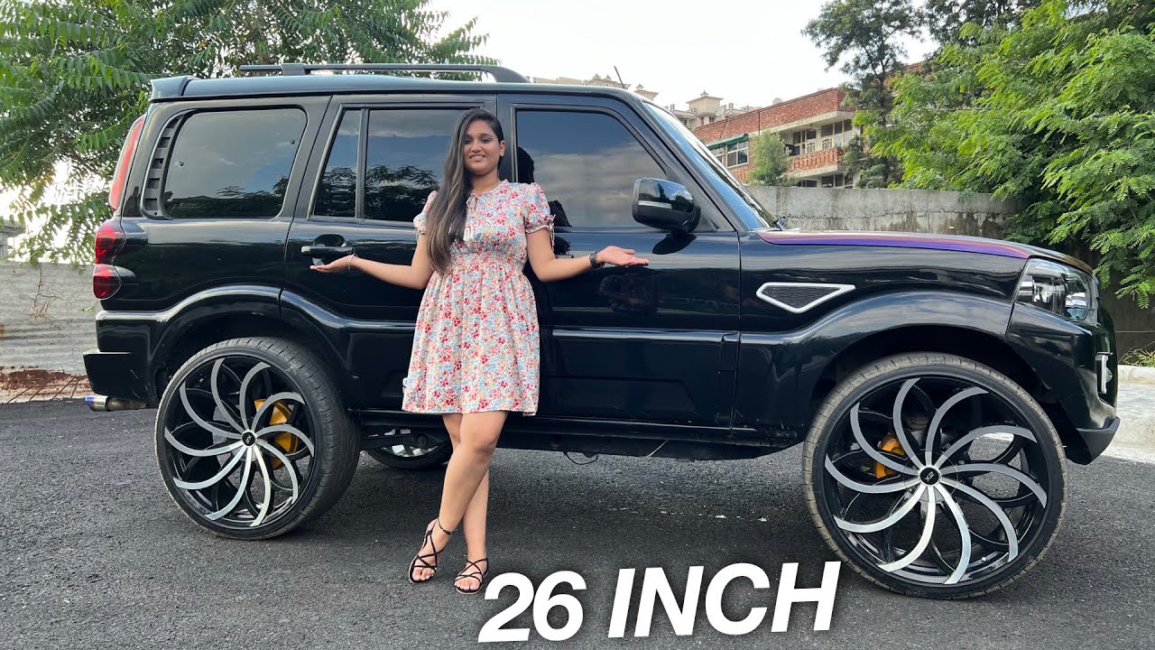 Mahindra Scorpio 26-Inch Alloy Wheels & Interior Mod Guide