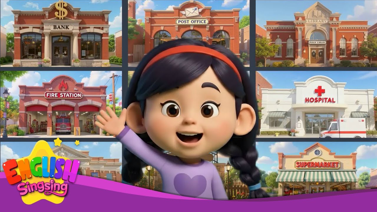 Teaching Kids Community Places: Fun Song & Activities