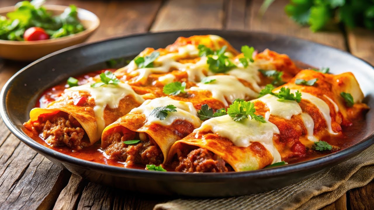 Easy Homemade Beef Enchiladas Recipe in 60 Minutes