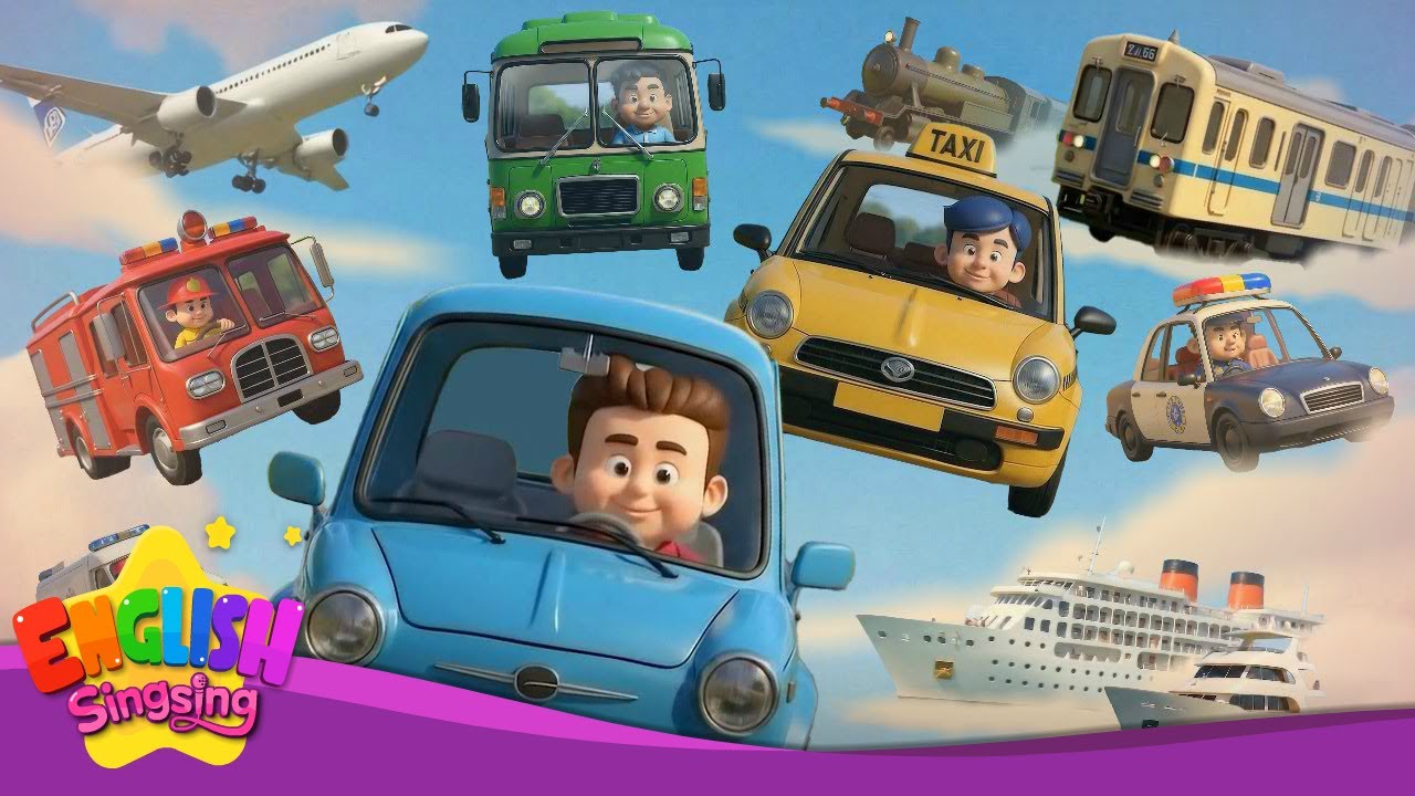 Learn Vehicle Sounds with Fun English Song for Kids