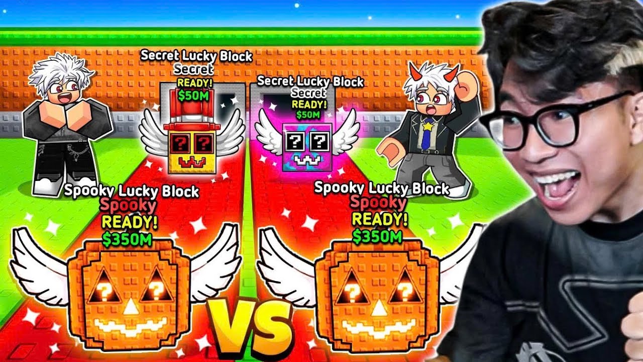 Bi Huỳnh's Spooky Lucky Block Battle: World Record Roblox Horse at Stake!