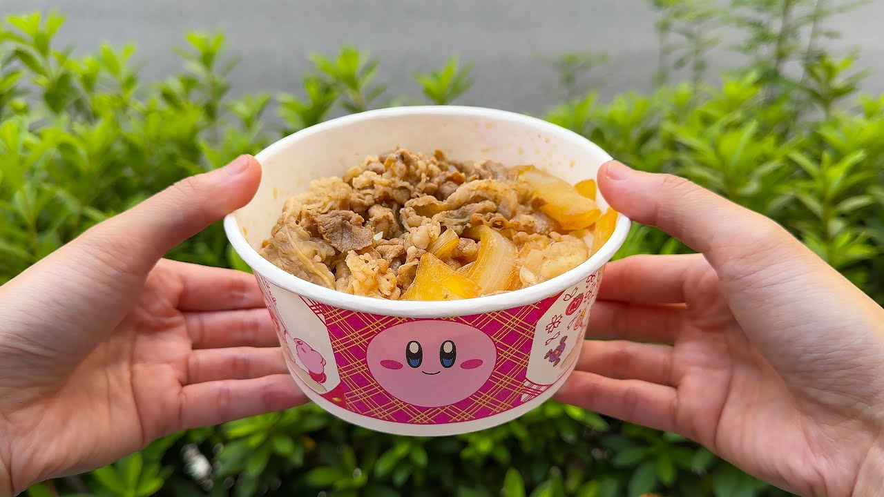 Kirby Yoshinoya Beef Bowl: Japan's Kawaii Meal Experience