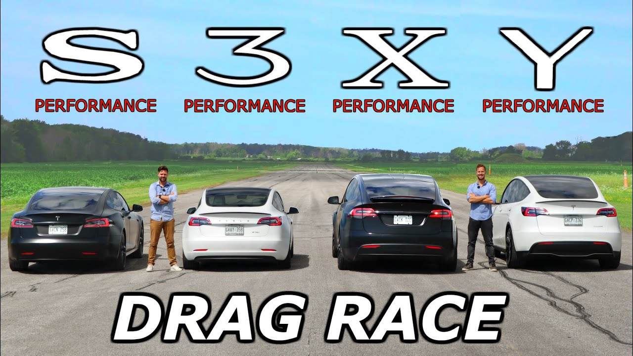 Tesla Model S vs X vs 3 vs Y: Ultimate Drag Race Results