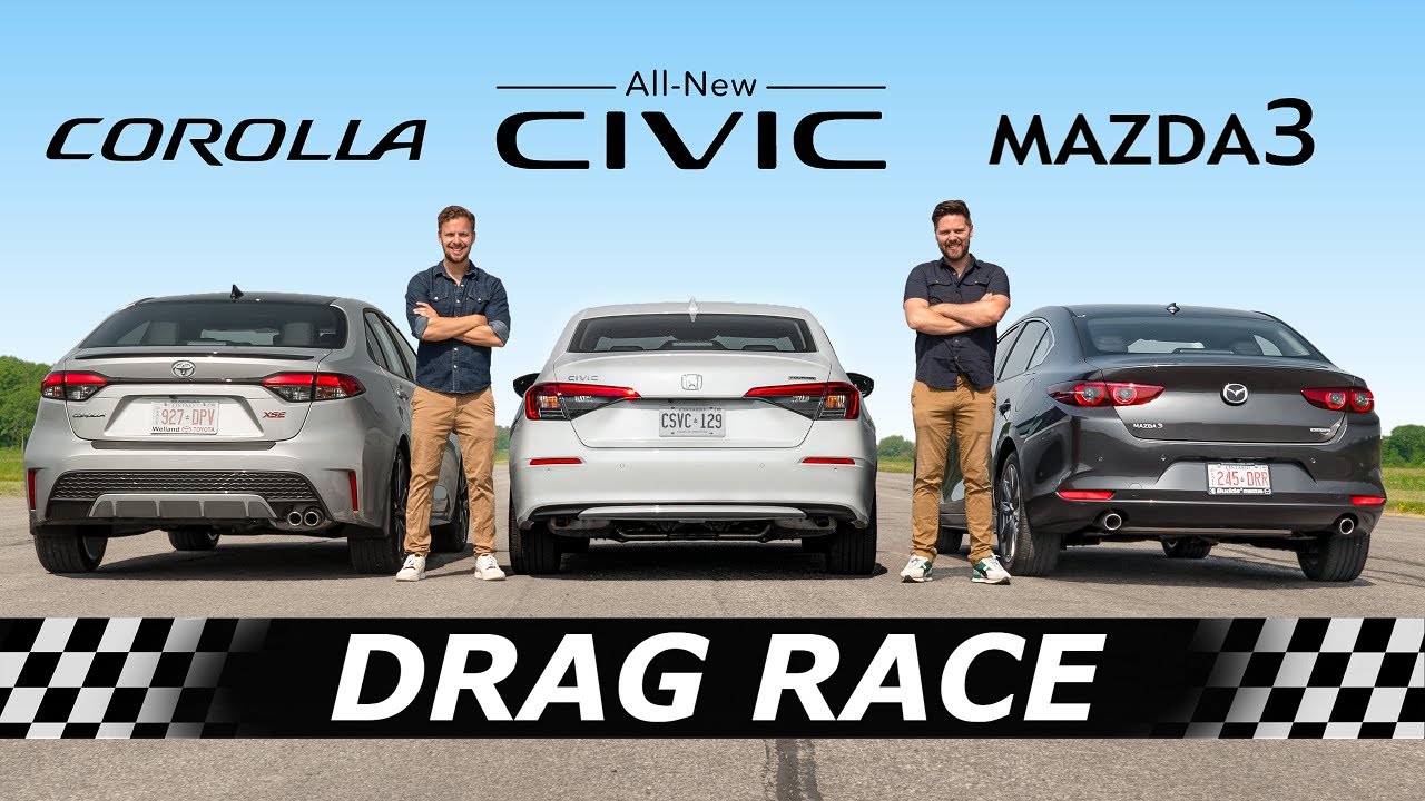 Civic vs Mazda3 vs Corolla: Real-World Drag Race Results