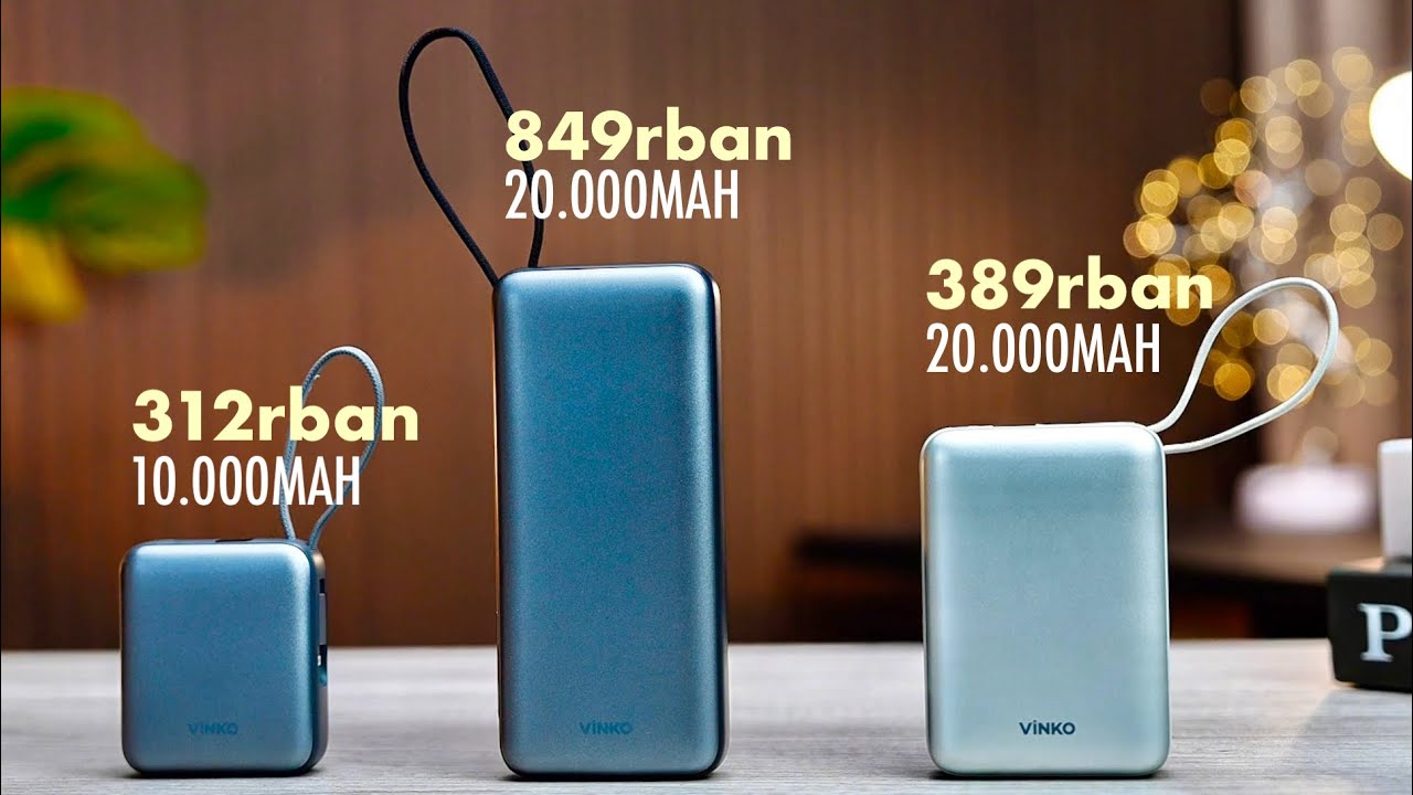 Vinko Powerbank Comparison: Built-In Cables & 130W Charging
