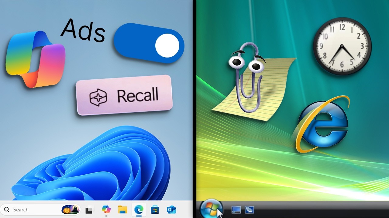 Windows 11 vs. Vista: Modern Bloat vs. Nostalgic Simplicity