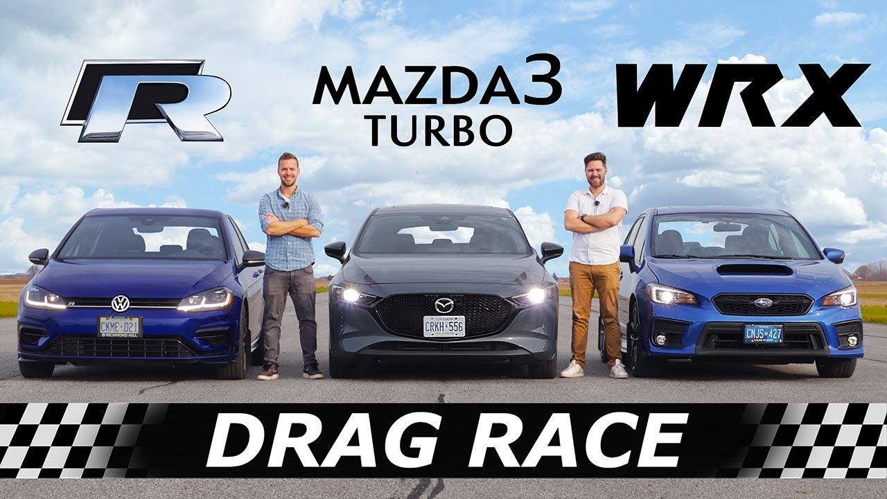 Mazda 3 Turbo AWD Drag Race: Surprising Performance vs Golf R & WRX