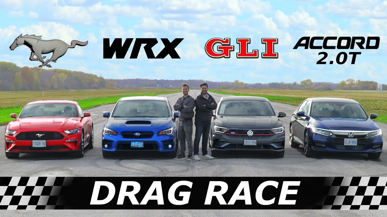 Mustang vs Accord vs WRX vs GLI: Drag Race Showdown