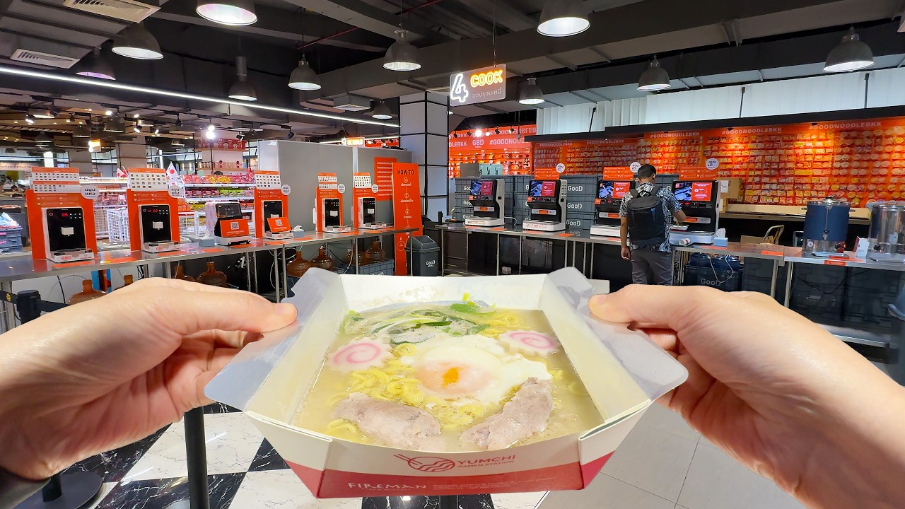 Thailand's Robotic Noodle Shop: Ultimate Instant Ramen Experience