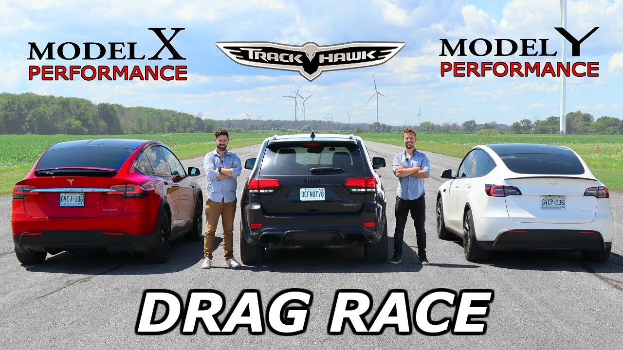 Tesla vs Jeep Drag Race: EV Instant Torque vs V8 Power