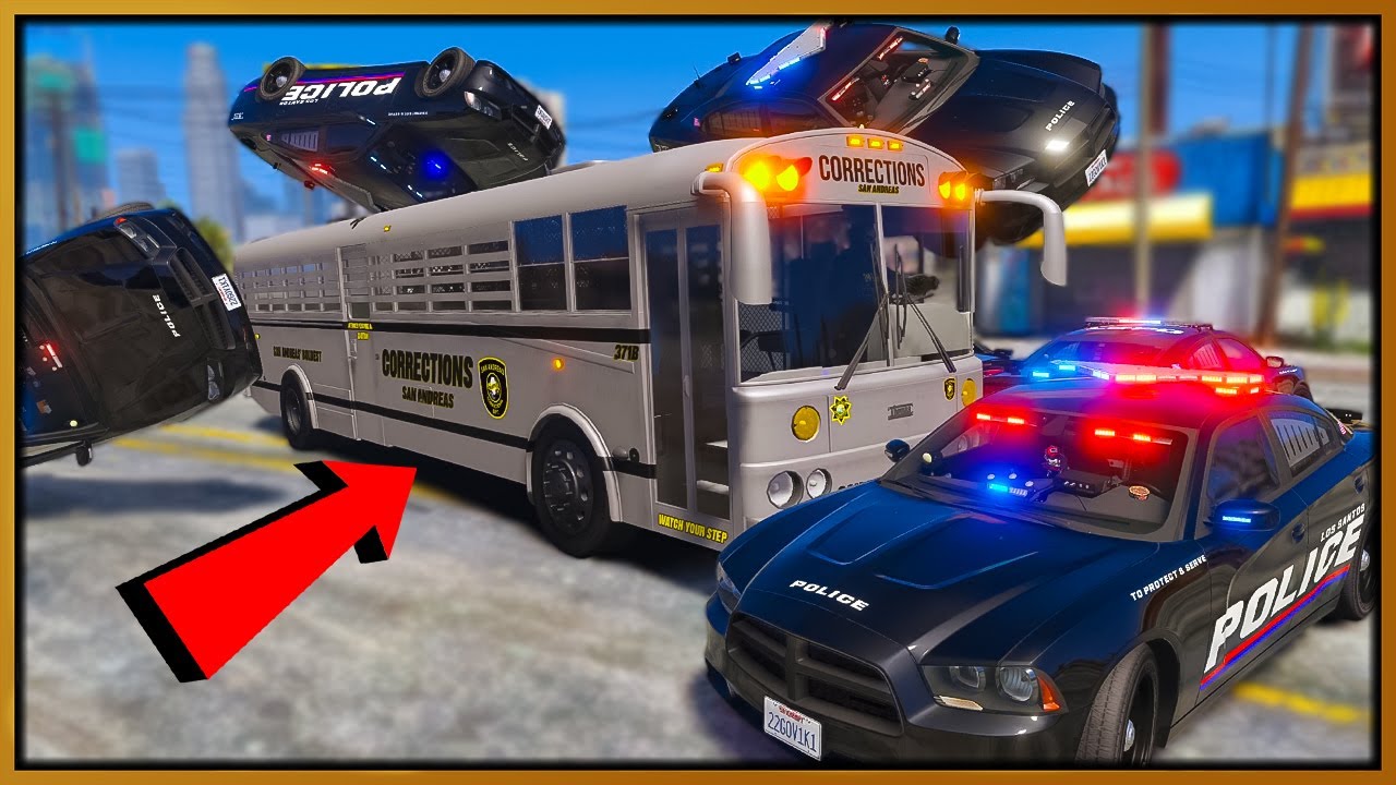 GTA 5 RP Magical Bus Mayhem: Ultimate Cop Rampage