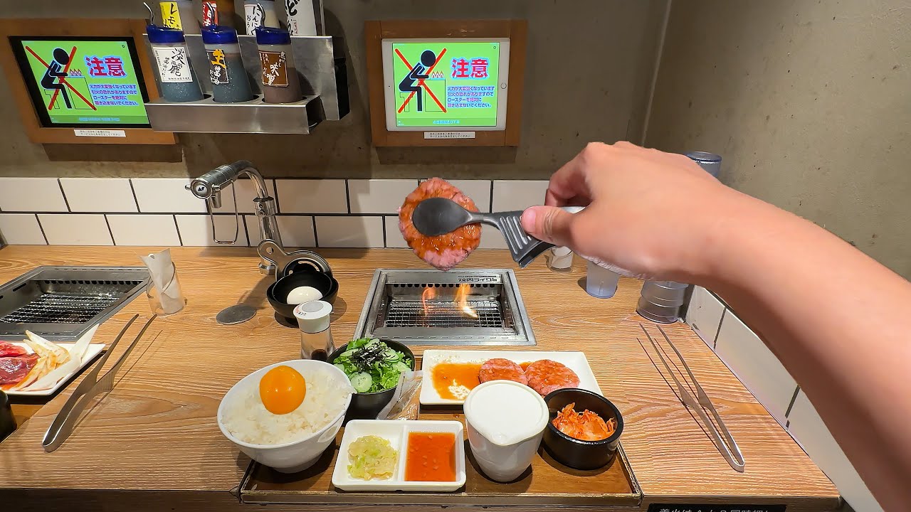 Japan's $10 Fire-Grilled Yakiniku Burger Experience