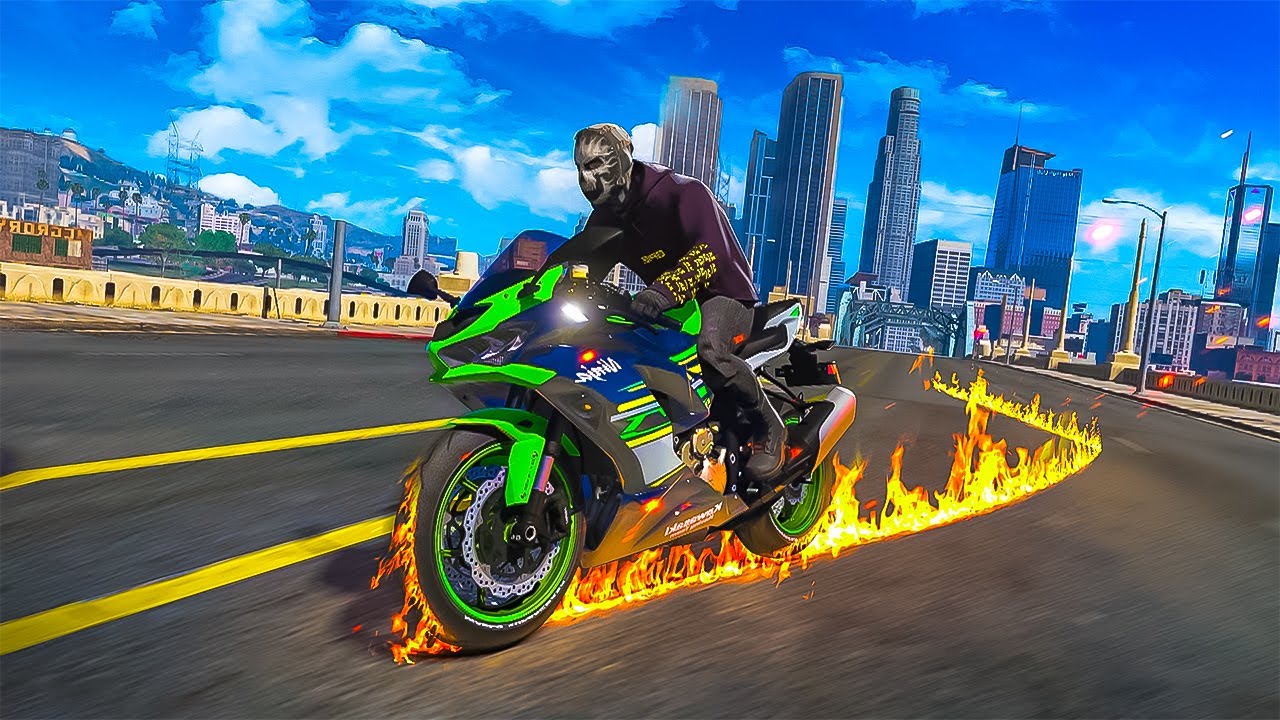 GTA Motorcycle Mayhem: Police Escape Tactics & Stunt Fails