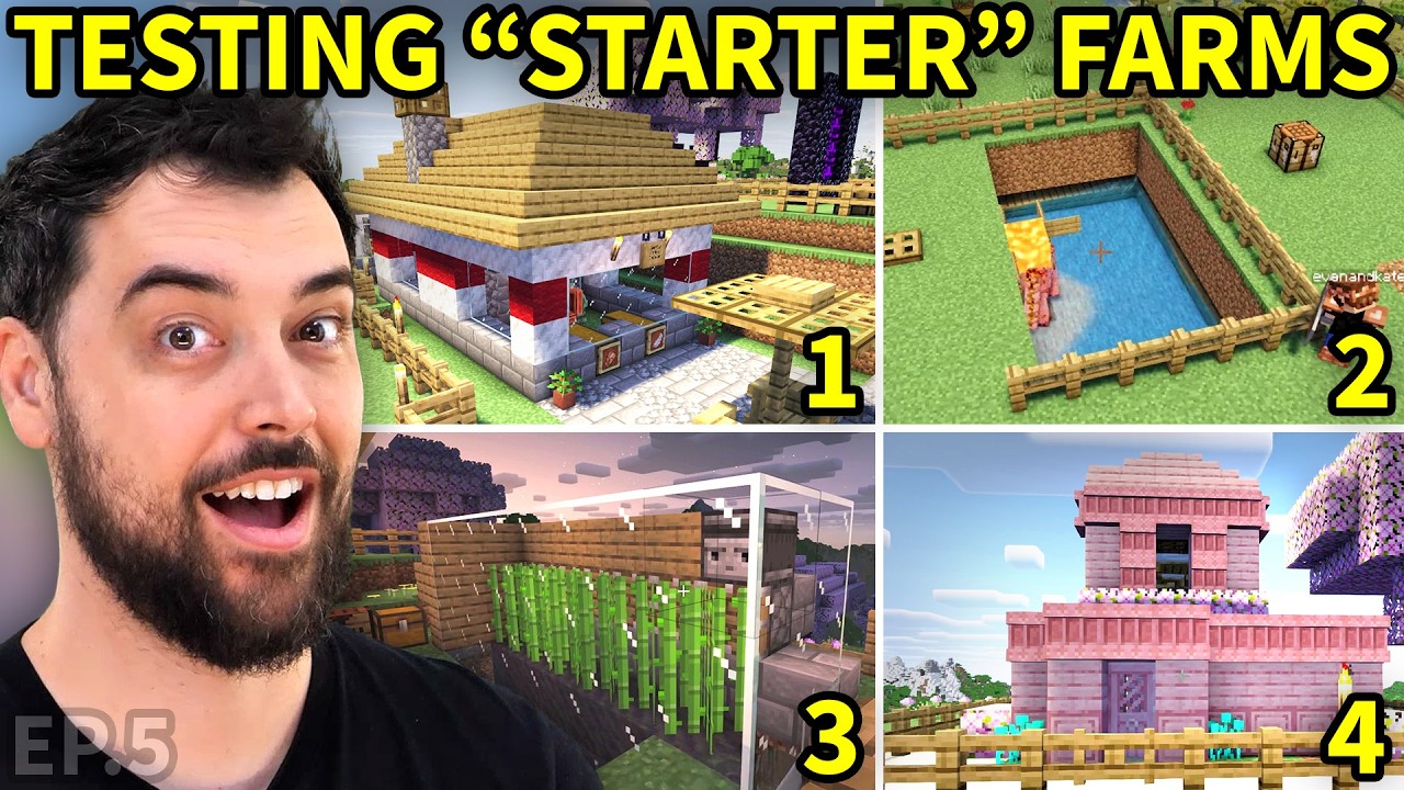 Minecraft Survival Farms: Efficient Chicken, Villager & Iron Designs