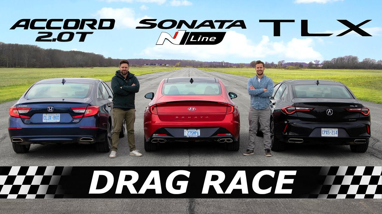 Hyundai Sonata N Line vs Honda Accord vs Acura TLX: Drag Race Results