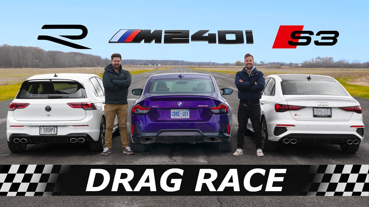 BMW M240i vs Golf R vs Audi S3: Drag Race Results & Real-World Verdict