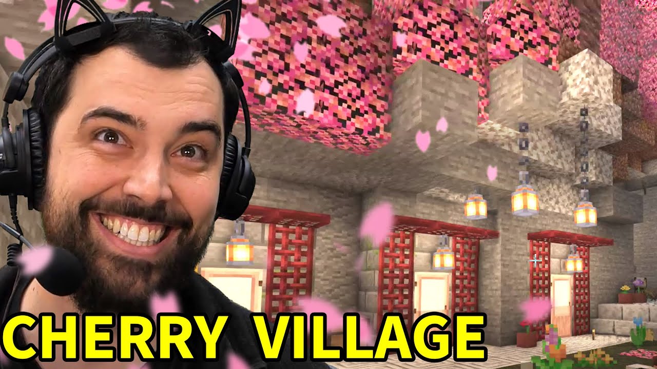 Minecraft Elevator Mod & Cherry Blossom Village Build Guide