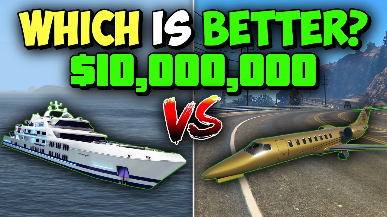 GTA Online's $10M Luxury Face-Off: Yacht vs Gold Jet