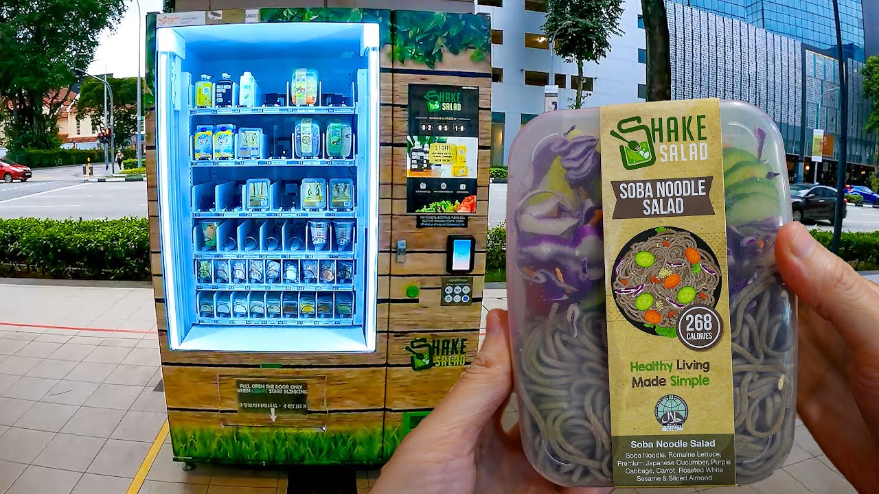 Singapore Healthy Vending Machine Salads Review & Tips