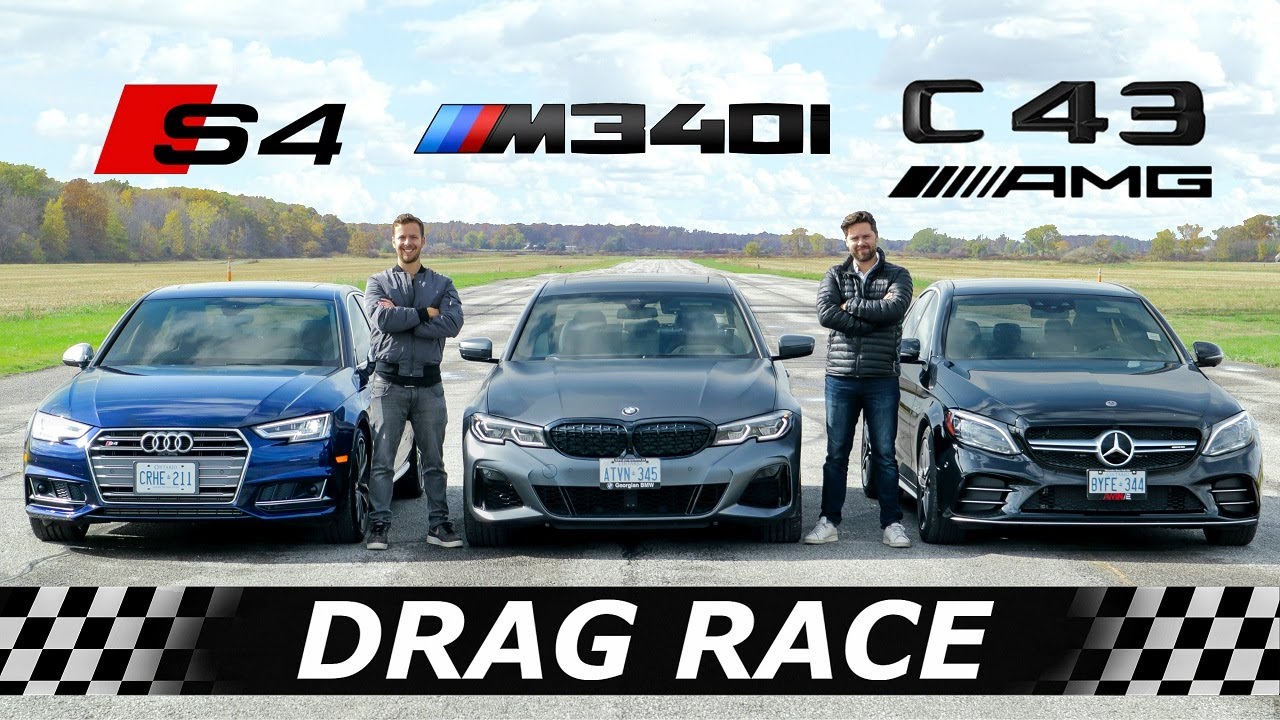 BMW M340i vs Audi S4 vs Mercedes-AMG C43: Drag Race Results