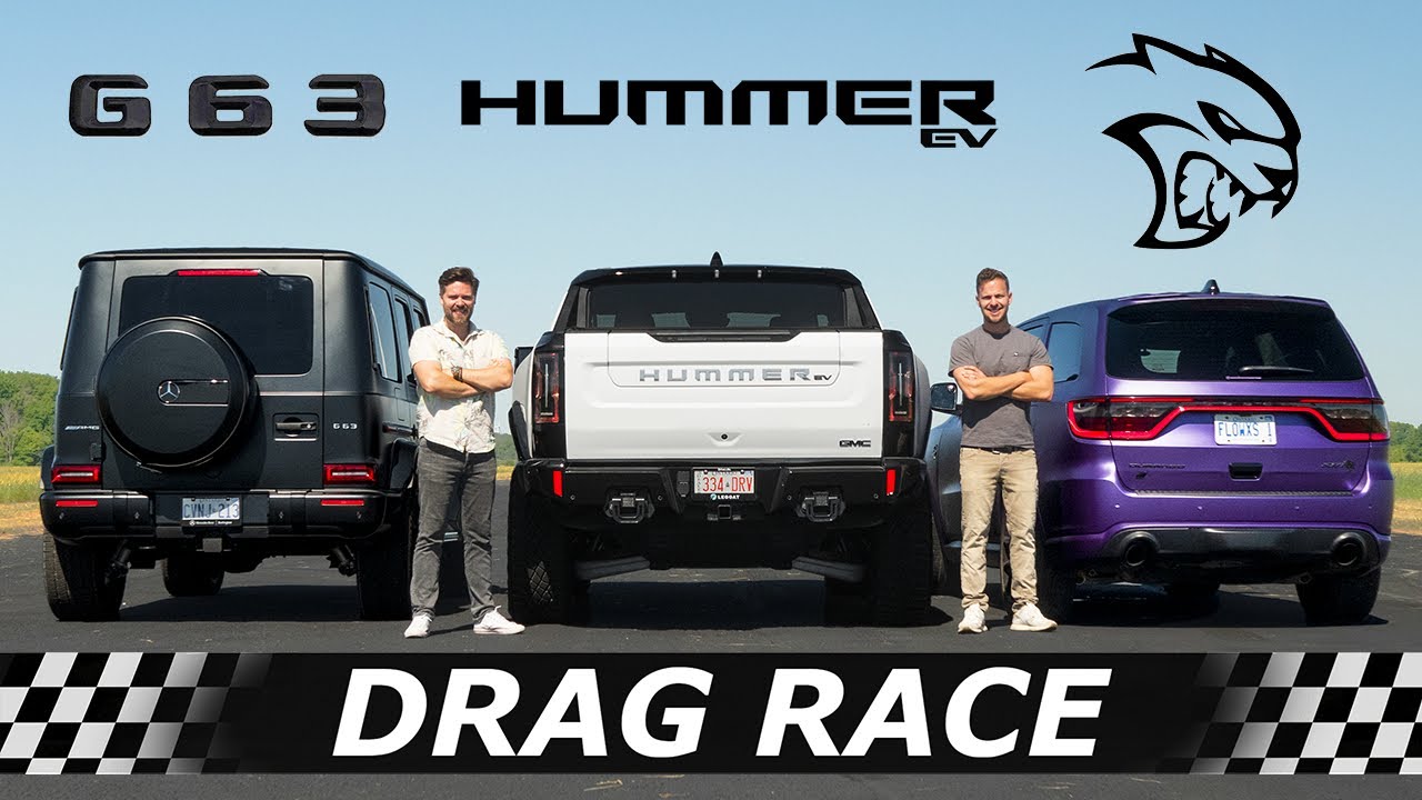Durango Hellcat vs Hummer EV vs G63: Ultimate SUV Drag Race Results