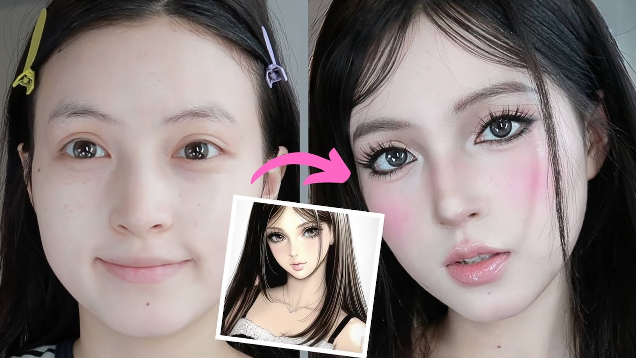 Early 2000s Dolly Manhua Makeup Step-by-Step Tutorial