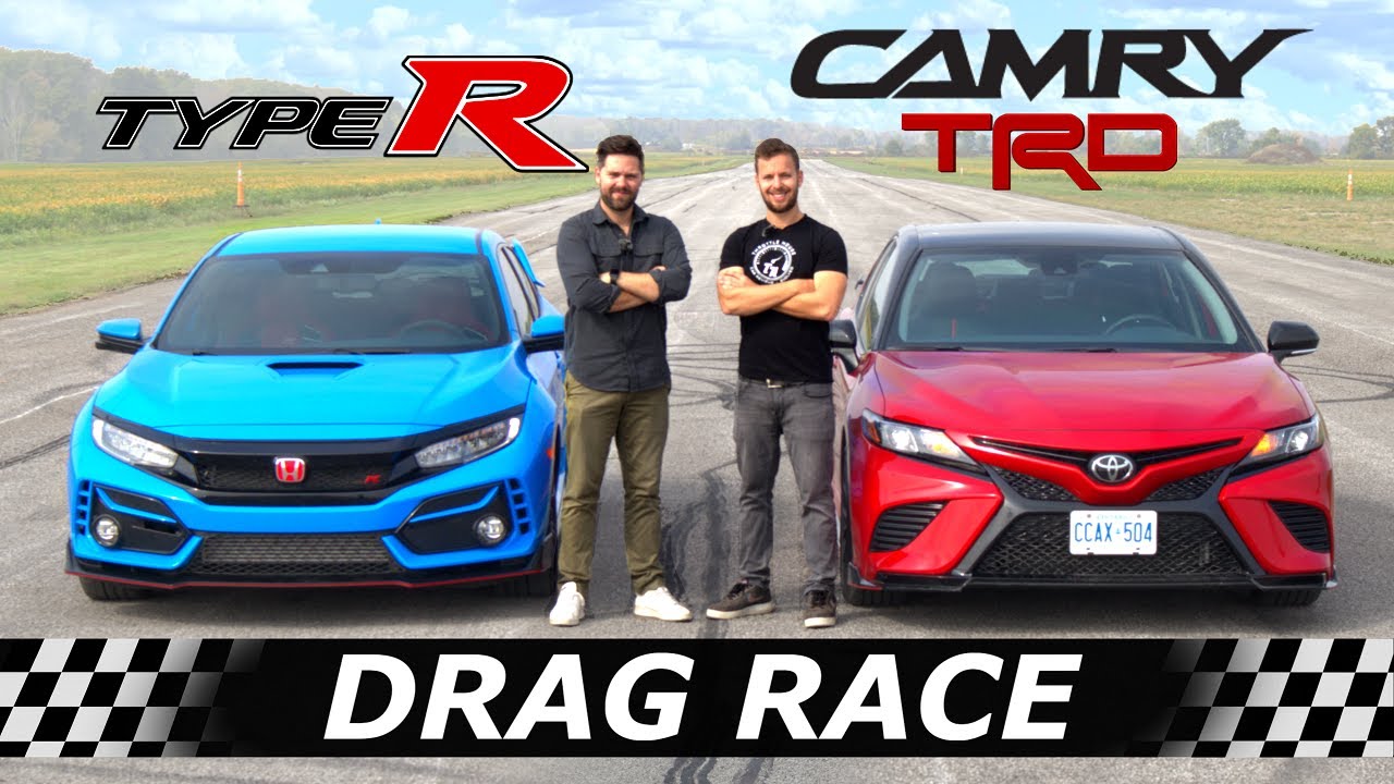 Civic Type R vs Camry TRD vs Accord: Drag Race Results