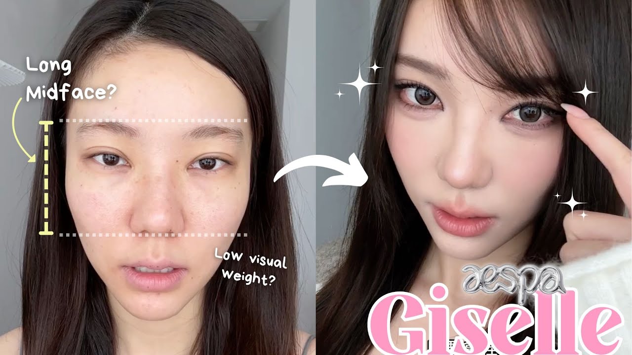 Giselle Makeup Tutorial: Long Midface Beauty Secrets by Expert