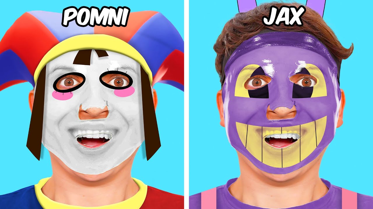Create 20 Digital Circus Character Face Masks: DIY Guide