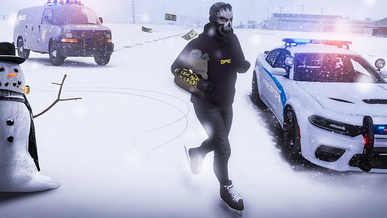 GTA's Wild Christmas Heist Fails on Ice Skates