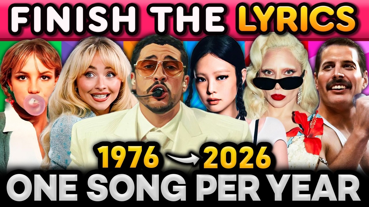Finish the Lyrics Challenge: Test Your Music Knowledge (1976-2026)