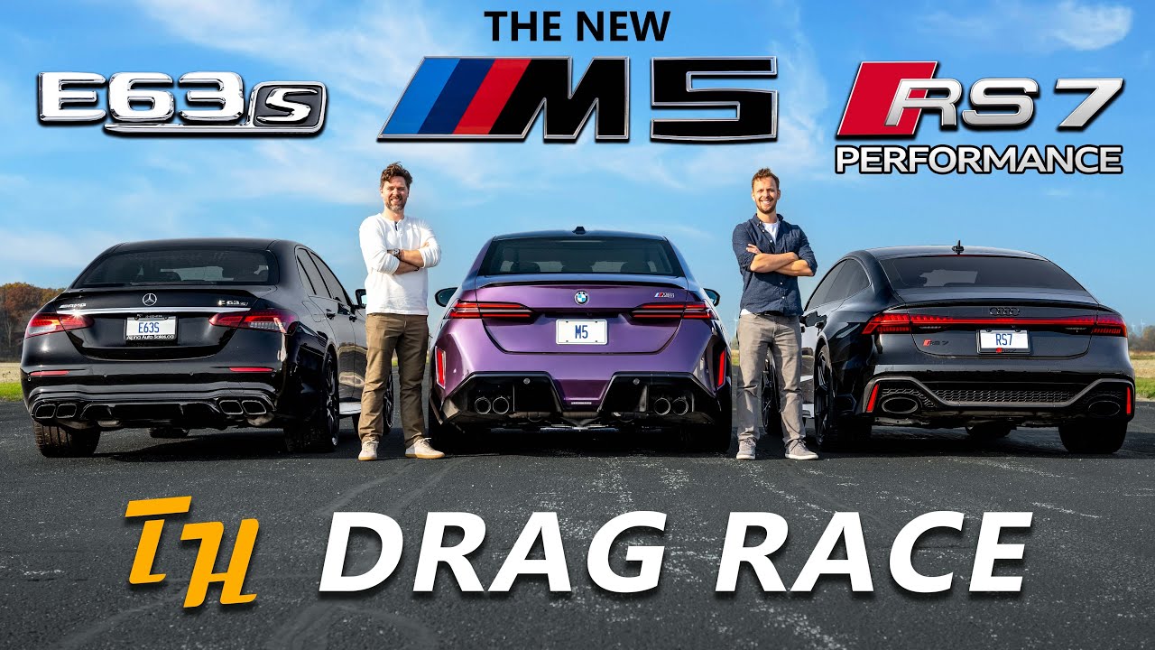 BMW M5 Hybrid Outraces AMG E63 S and RS7 in Drag Showdown