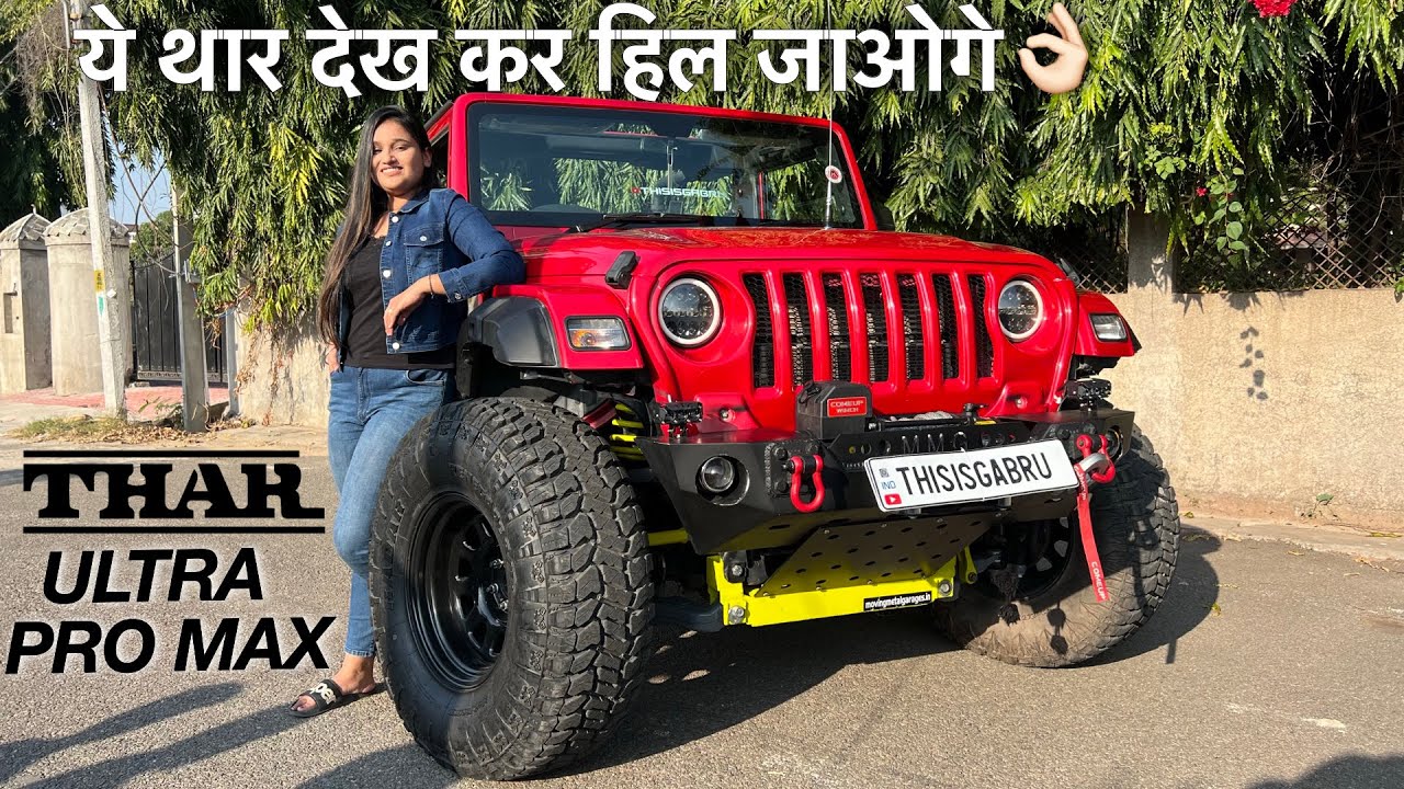 Modified Mahindra Thar: 37-Inch Tyres, Cost & Wrangler Comparison
