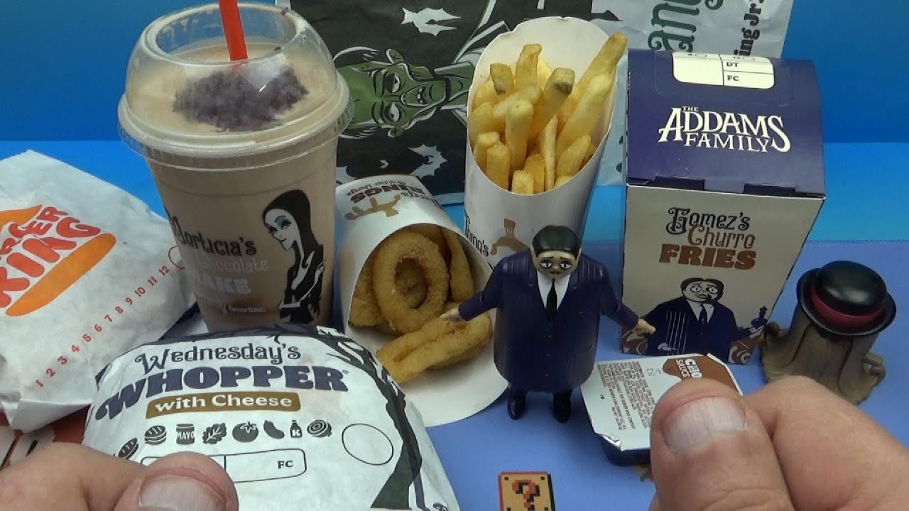 Burger King Adams Family Food Review: Tasting the Purple Whopper & More