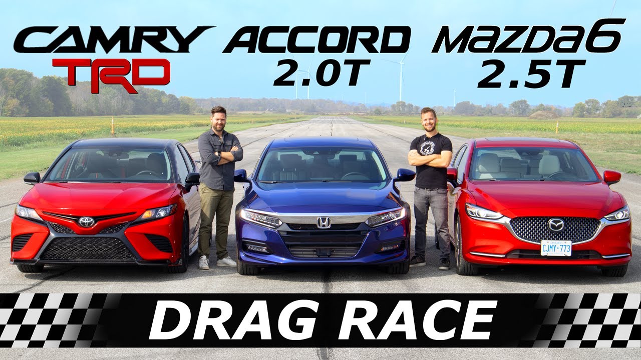 Camry vs Accord vs Mazda6: Drag Race Results Revealed